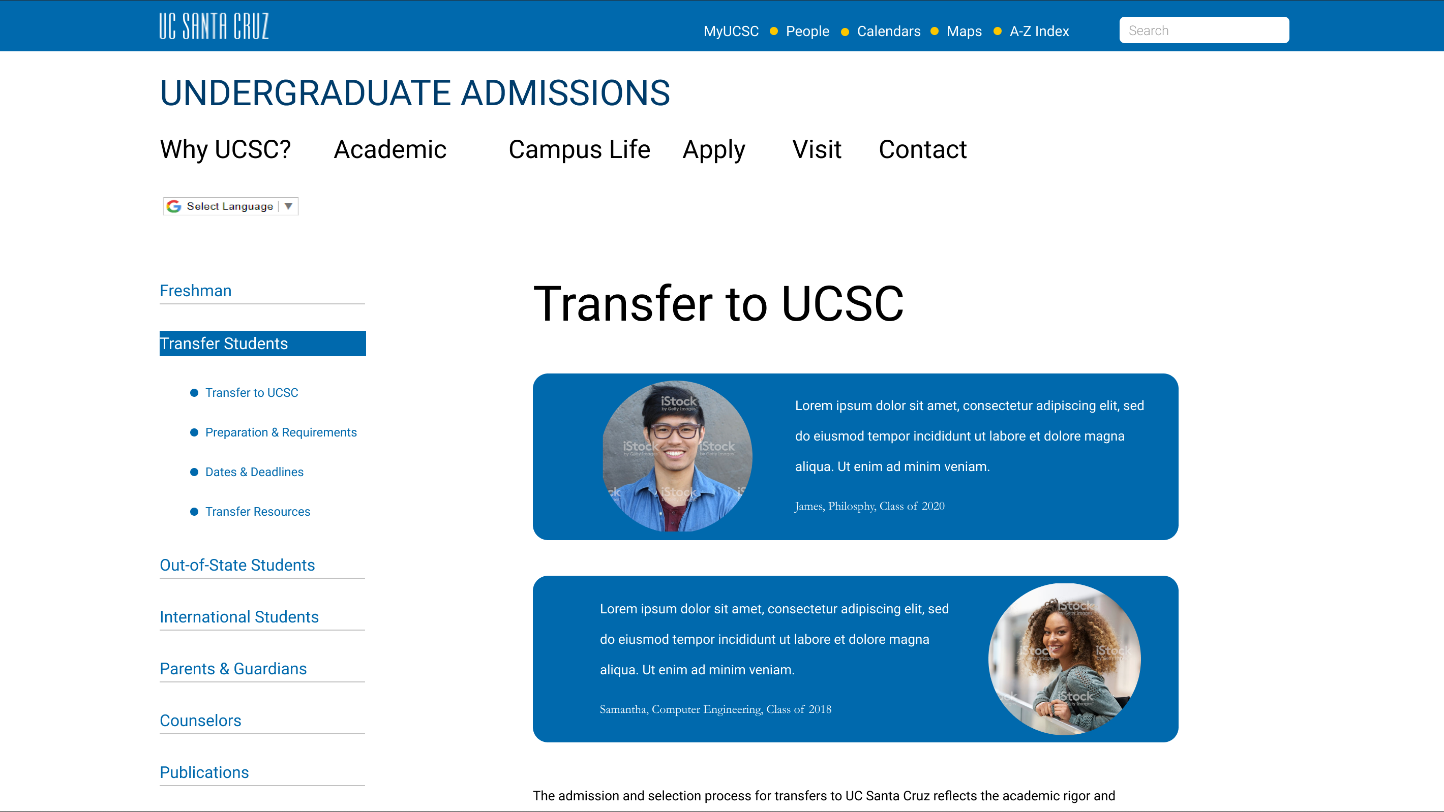 UCSC Transfer Admissions